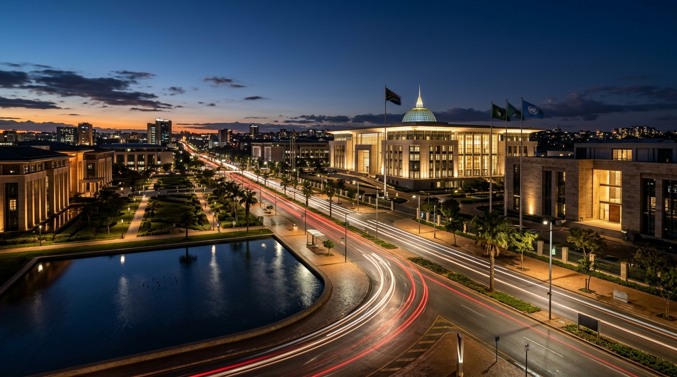 Sovereign institutional district in African capital